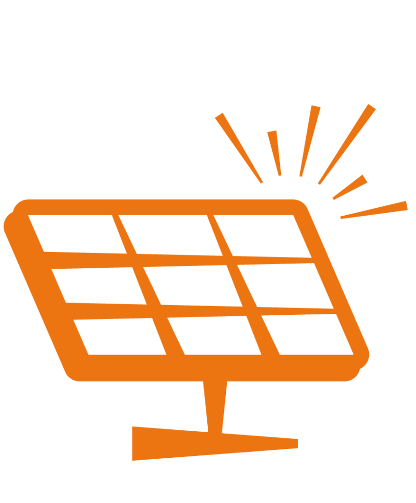 pictogramme représentant un champ solaire